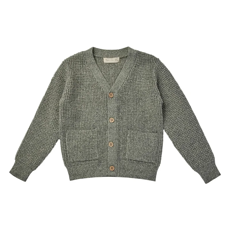 - Winter warm clothes for short-haired dogsRylee and Cru Button Cardigan || Marine