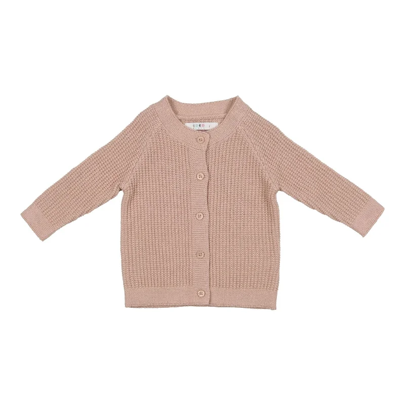 - Automatic temperature adjustment cat bedCoco Blanc Powdered Mauve Baby Knit Cardigan