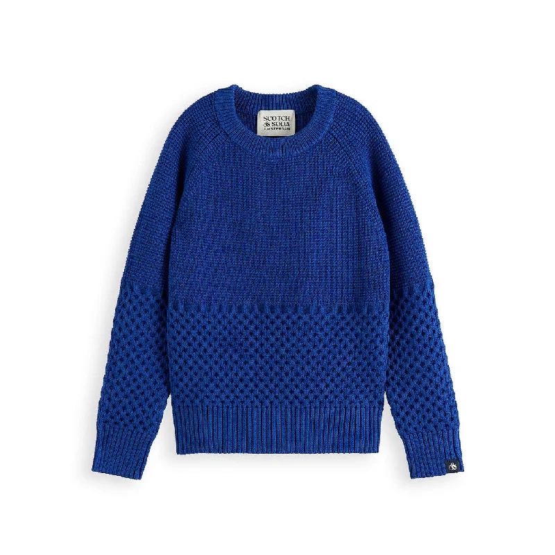 - Climbing pet constant temperature heating padScotch Shrunk Space Blue Cable Knit Pullover