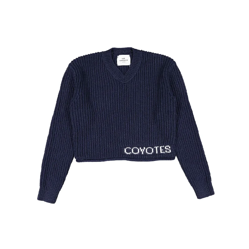 - Pet electric nail grinder silent modelLes Coyotes de Paris Navy Kinga Cropped Sweater With Offcenter Logo