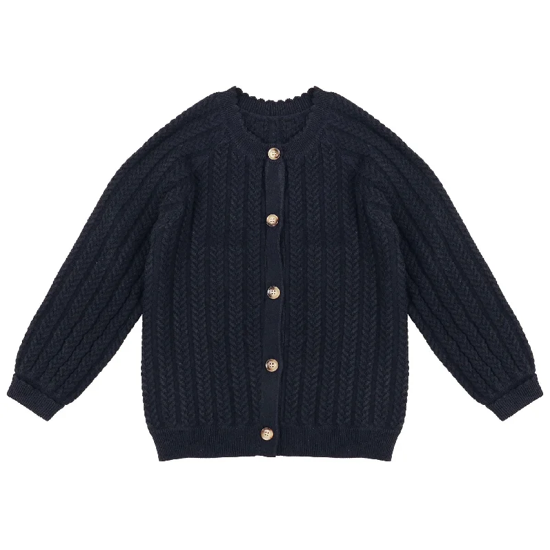 - ​​Christmas pet Christmas clothingNoma Navy Cable Pointelle Cardigan