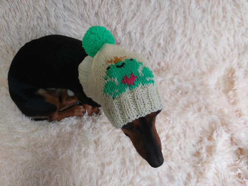 Pet cotton clothesFrog with crown snood hat for dog