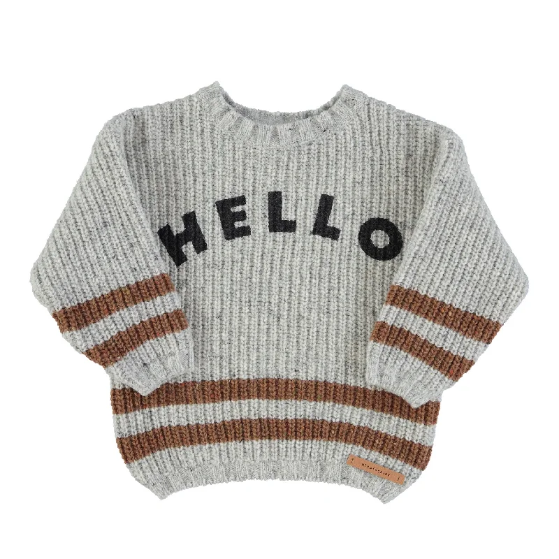 - Cat stress soothing sprayPiupiuchick Light Grey Hello Sweater