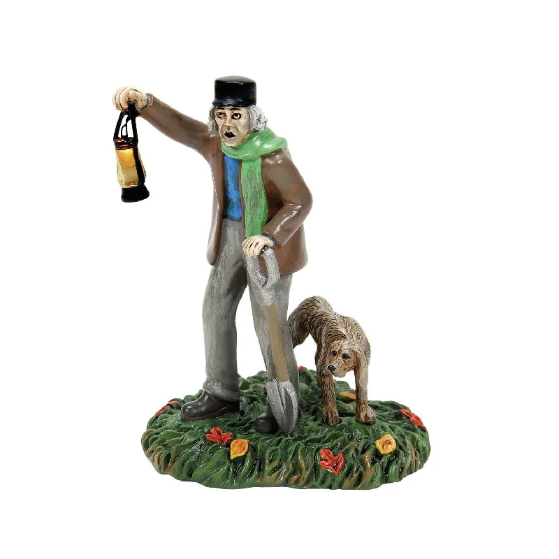 ---Haunted Mansion Silas Crump & His Dog, Bones Figurine