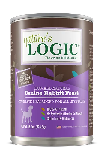 - Pet tear stain cleaning wipesNature's Logic Rabbit Feast Canned Food for Dogs