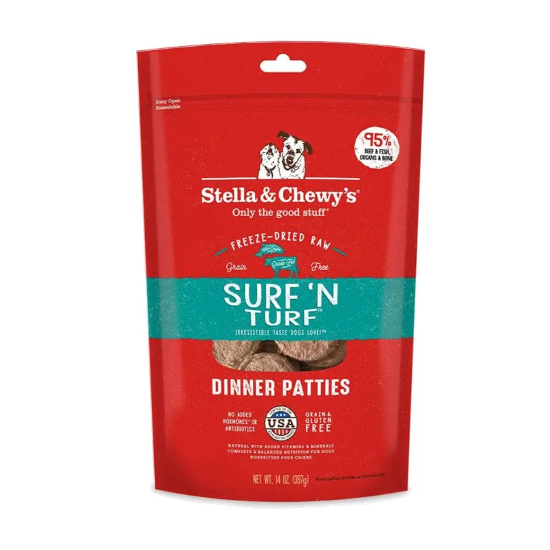 ---Stella & Chewy's Surf 'n Turf Freeze Dried Raw Dinner Patties